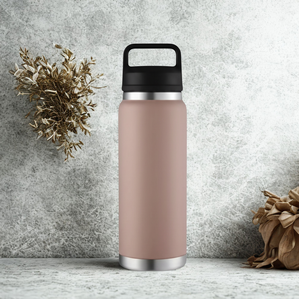 Double Wall Stainless Steel Insulated Water Bottle with Dual Lid – Leakproof Thermal Flask (Custom Logo Available)