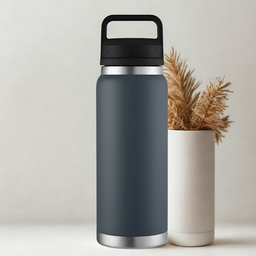 Double Wall Stainless Steel Insulated Water Bottle with Dual Lid – Leakproof Thermal Flask (Custom Logo Available)