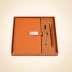 Premium A5 Leather Diary Gift Set with Magnetic Closure & Pen (Customizable)