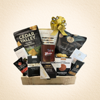 Premium Gourmet Gift Basket Kit  with Wooden Box & Assorted Snacks